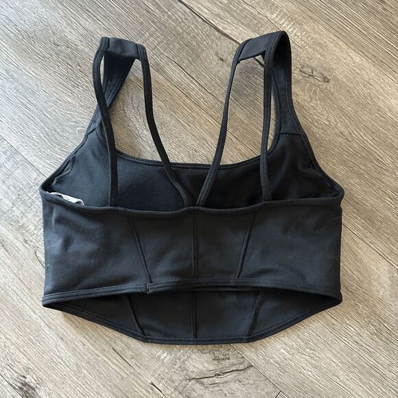 adidas Womens Corset CoreFlow Medium Support Long Line Bra 'Black' Size XS - Picture 6 of 6